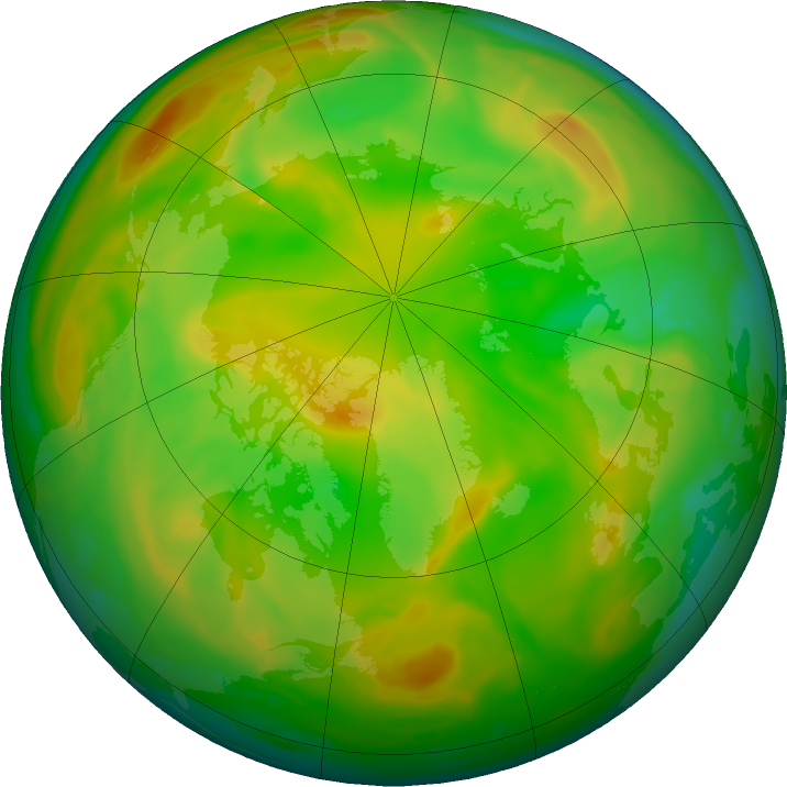 Arctic ozone map for 03 June 2022